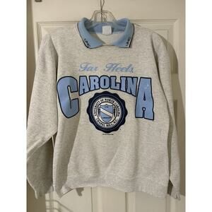 Vintage 90’s Sports Line North Carolina Tar Heels Sweatshirt Sz M UNC Collared
